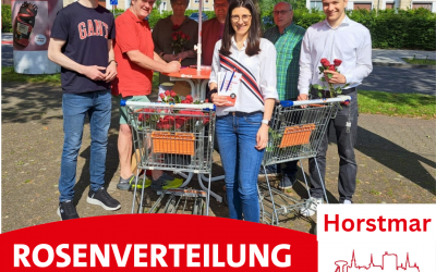 Rosenverteilung zum Muttertag